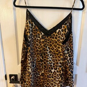 Express Animal Print Camisole with Black Trim